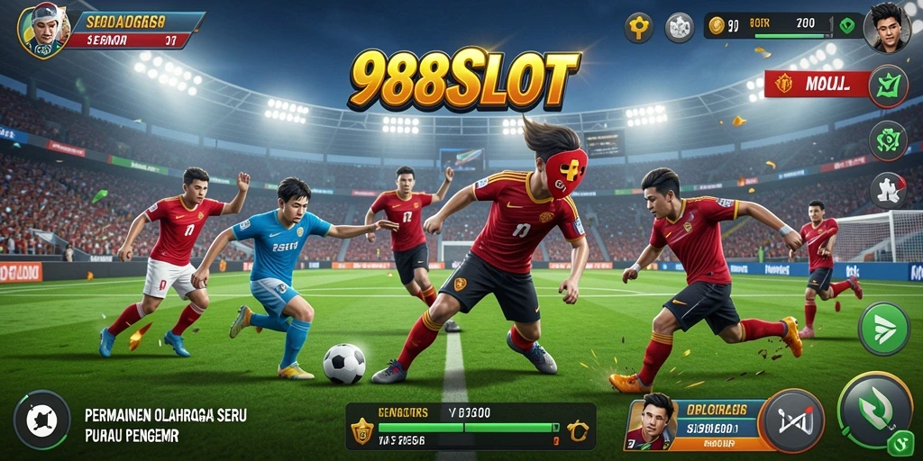 Tampilan screenshot gameplay 988SLOT dengan suasana pertandingan olahraga.