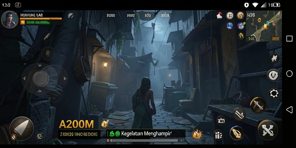 Tampilan gameplay A200M yang menegangkan dan mencekam.