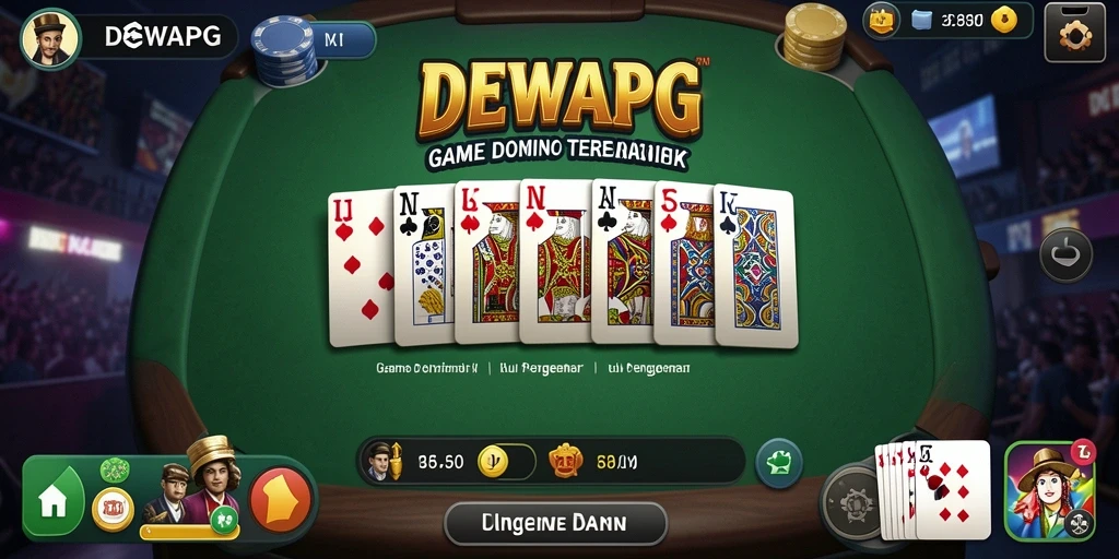 Tampilan gameplay seru dalam DEWAPG yang menampilkan aksi Domino.