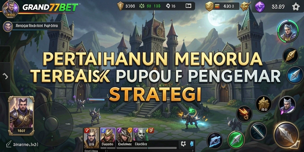 Tampilan gameplay menara pertahanan yang penuh aksi dan strategi.