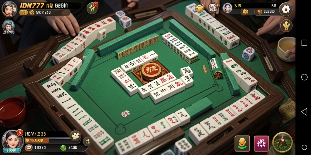 Screenshot IDN777 menunjukkan gameplay Mahjong yang seru dan menantang.