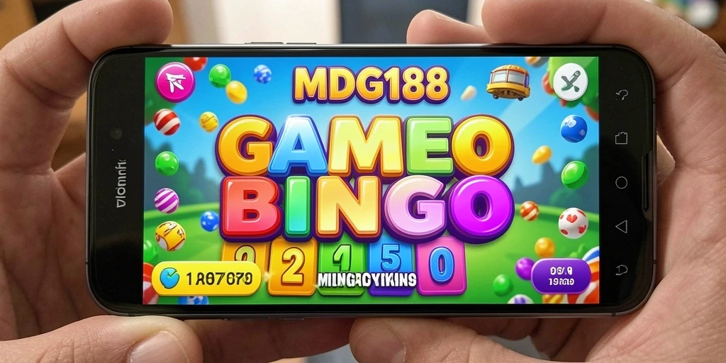 Tampilan gameplay Bingo MDG188 yang menarik dan penuh warna.