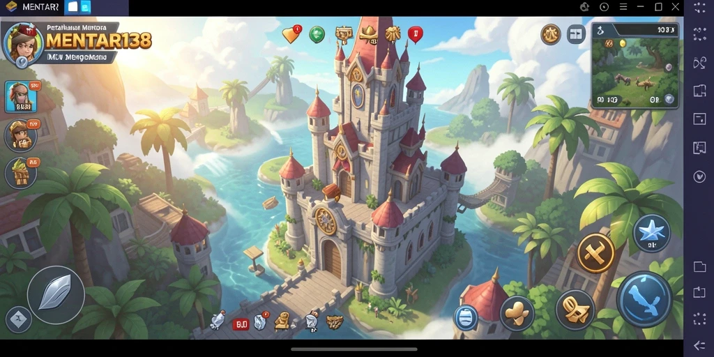 Screenshot MENTARI138 menampilkan aksi pertahanan menara yang seru.